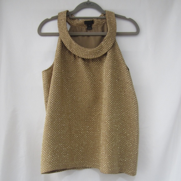 J. Crew Tops - J. Crew Collection 6 Gold Foil Ring Collar Top 38"